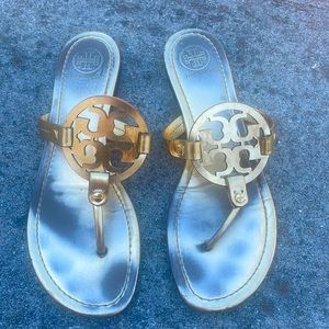 Tory Burch Size 11 slip on sandals. Good condition
